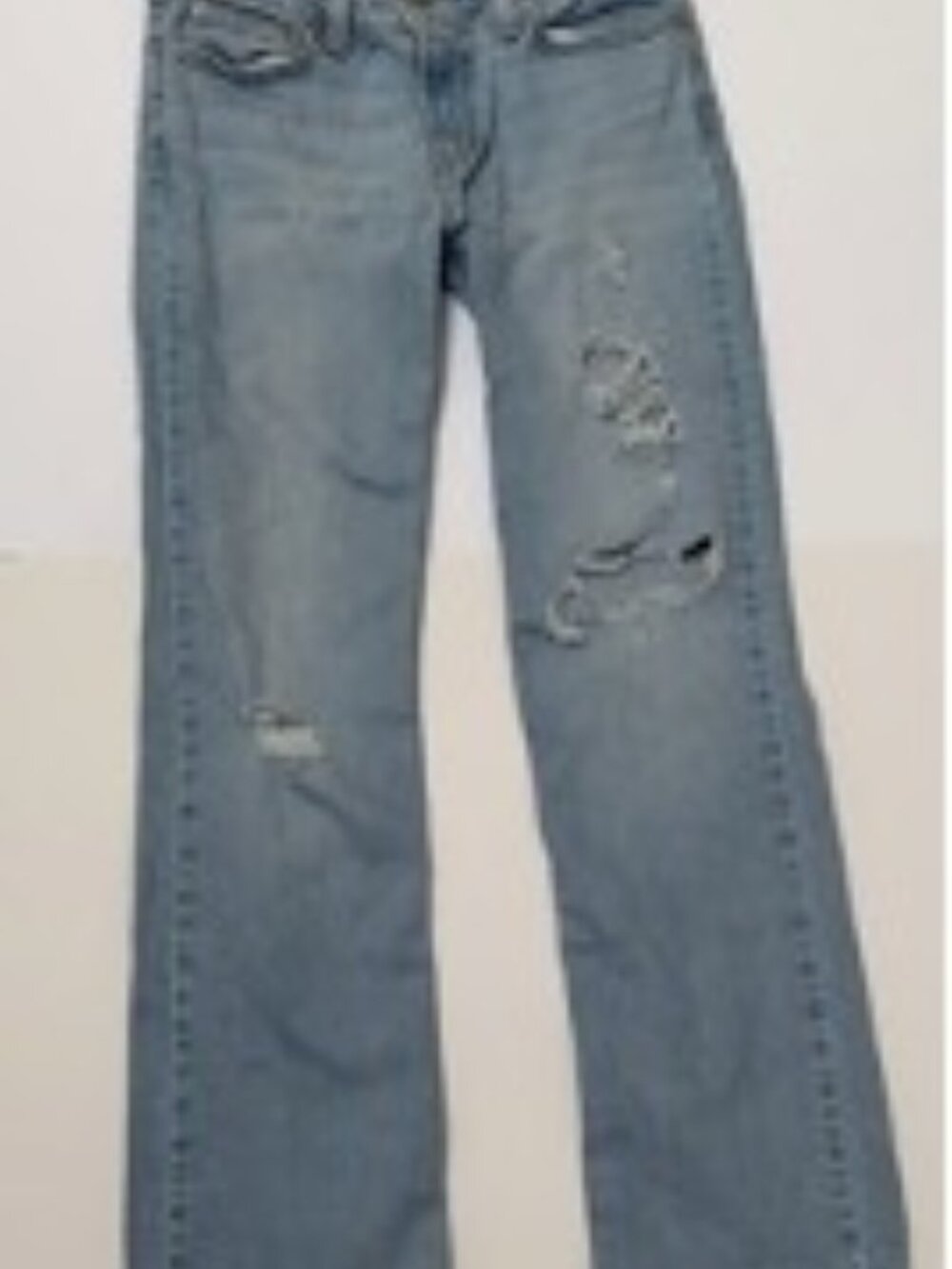 Levi's Women's Superlow Boot Jeans 26 Light Wash Distressed Low Rise Jeans